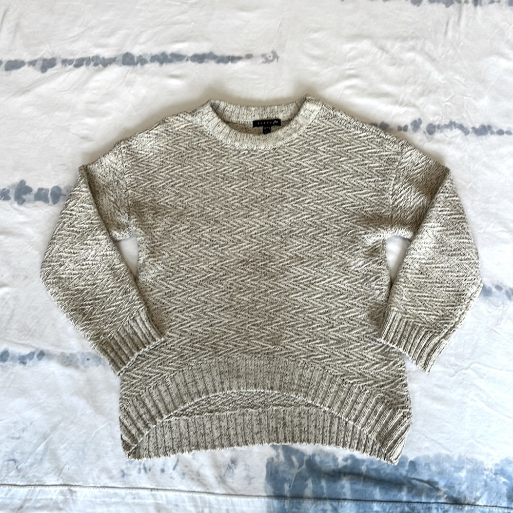 Rusty brand cream sweater. Threads of black and brown. Sz S.
